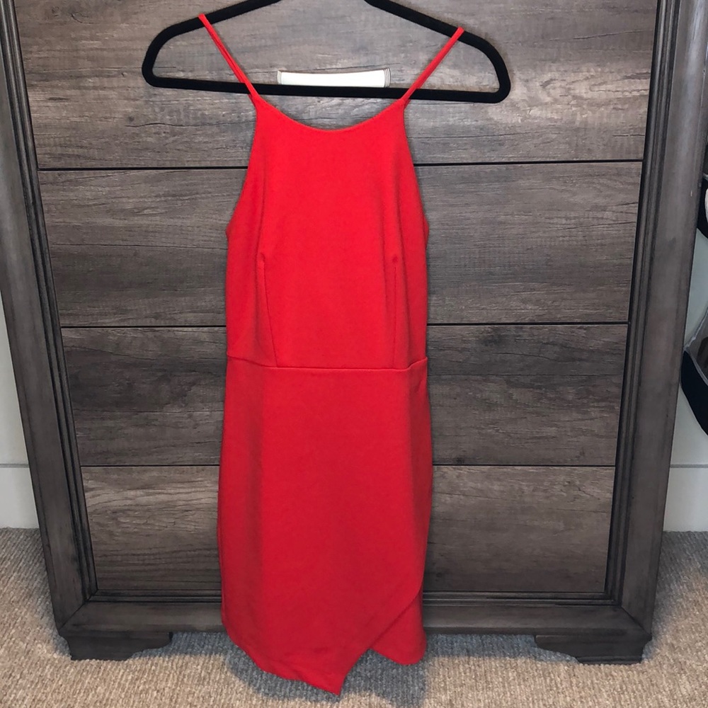 Red Asymmetric Dress